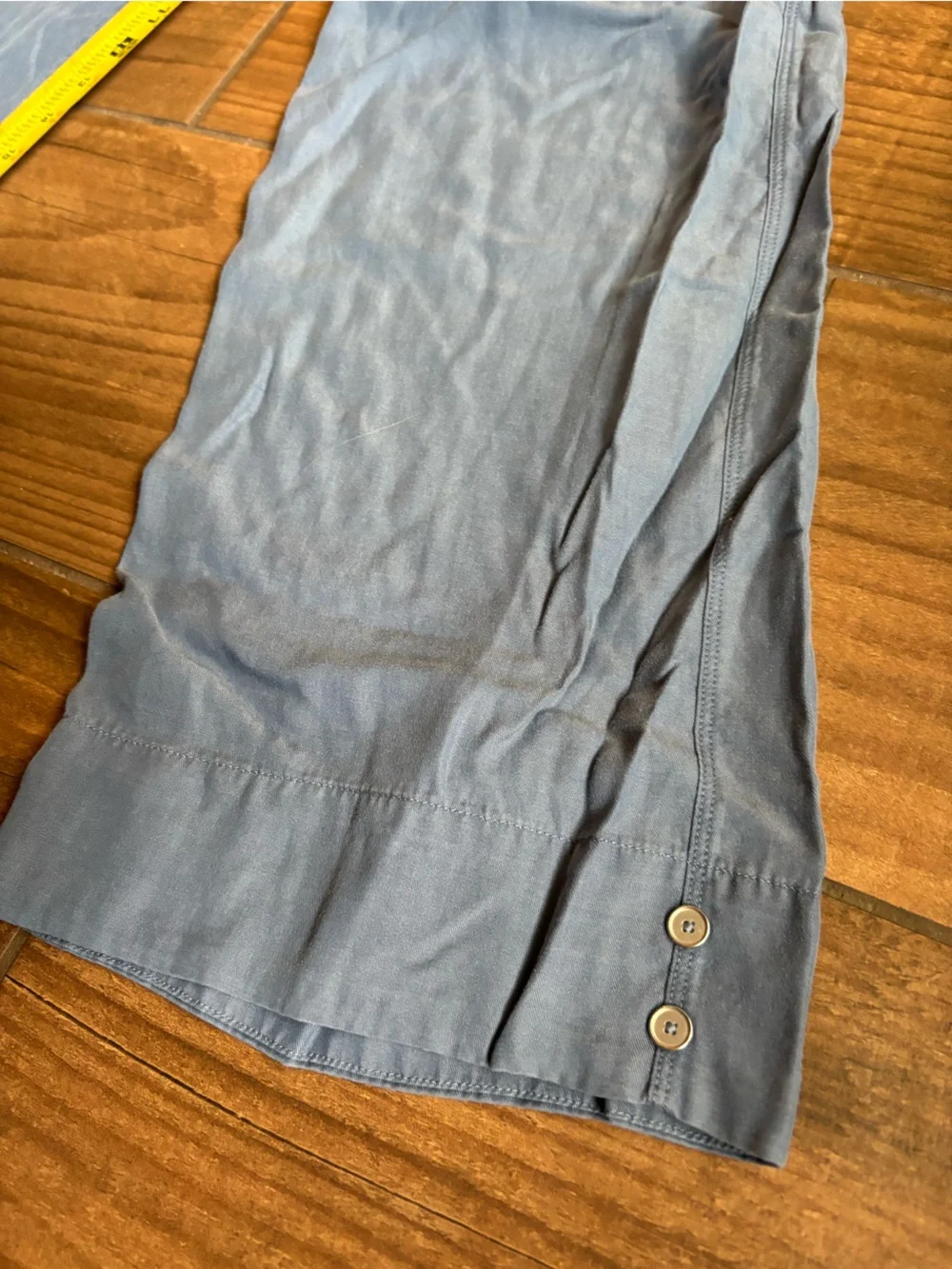 Lululemon Pleated Wide Leg Pants Blue Gray Tencel Size 4
